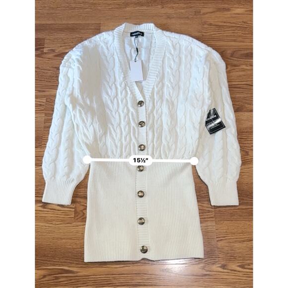 Retrofête  ivory cable knit DRESS TALA retro party size M - Picture 5 of 14